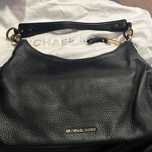 Michael Kors Black Pebbled Leather Hobo Bag